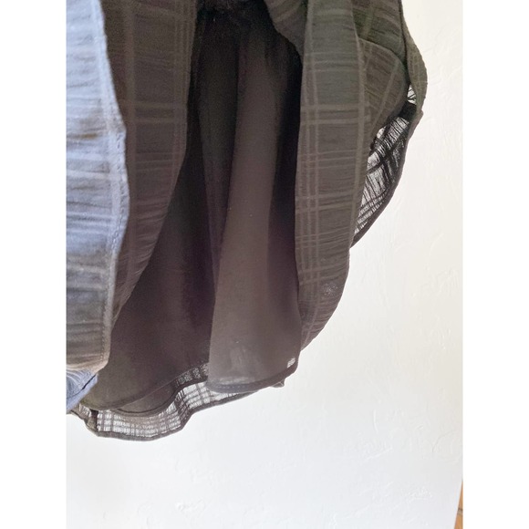 THE IMPECCABLE PIG Women's Black/Gray Plaid Ruffle Tiered Mini Skirt size M NWT - Picture 7 of 10